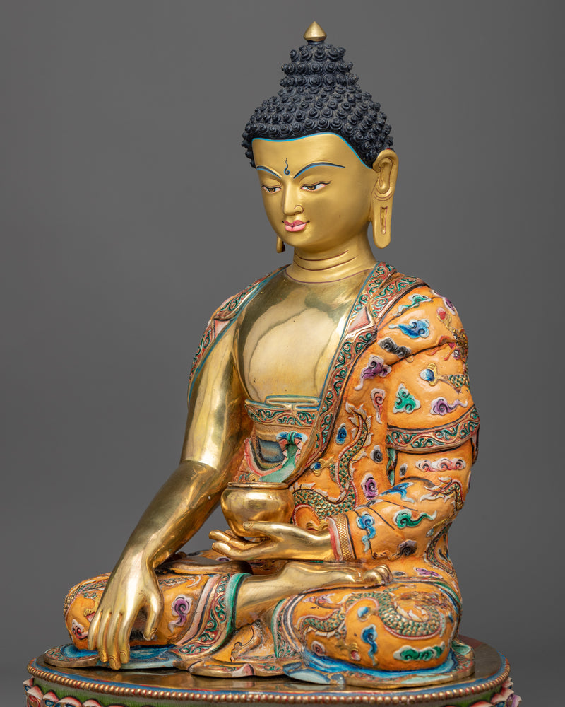 Beautiful Copper Statue of Shakyamuni Buddha | Himalayan Artworks