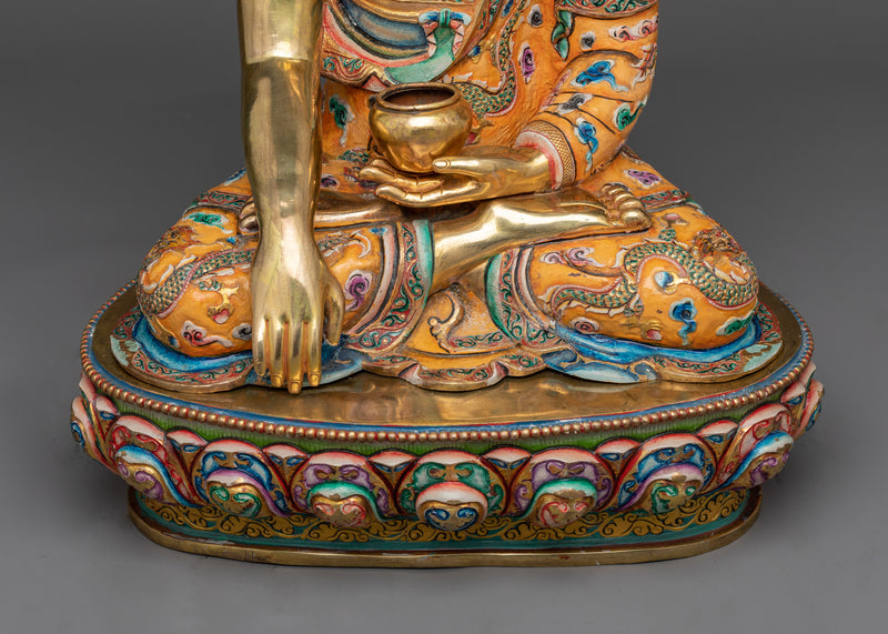 Beautiful Copper Statue of Shakyamuni Buddha | Himalayan Artworks