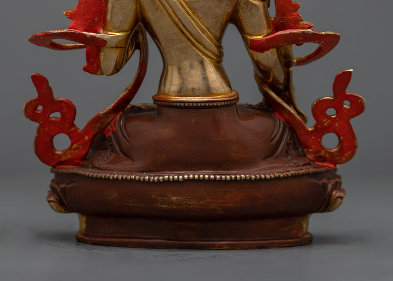 Beautiful Copper Statue of White Tara | Serene Illumination