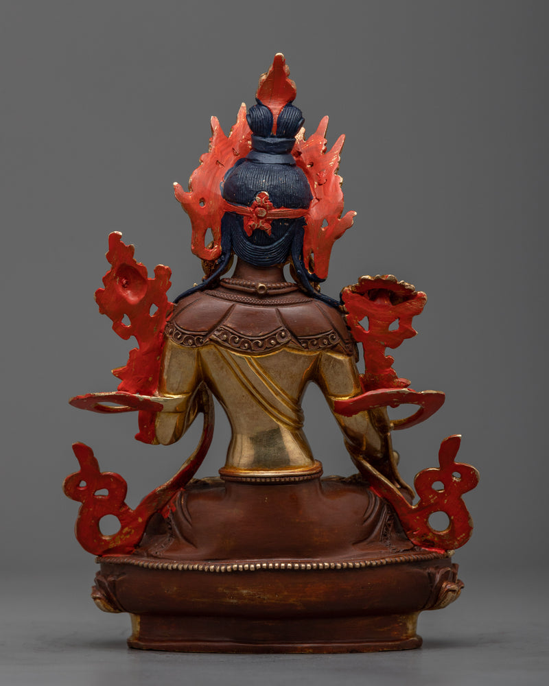 Beautiful Copper Statue of White Tara | Serene Illumination