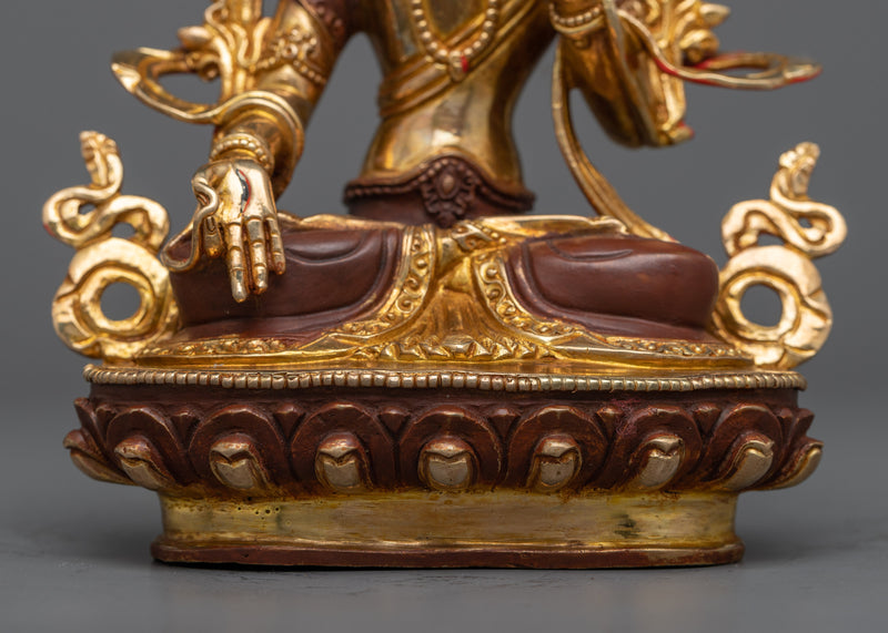 Beautiful Copper Statue of White Tara | Serene Illumination