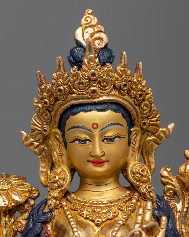 spiritual-green-tara-copper sculpture