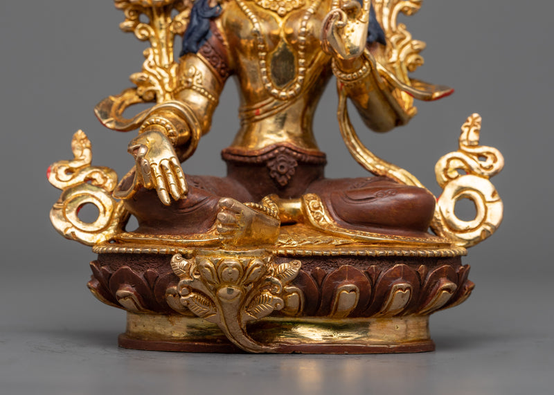 Spiritual Green Tara Copper Sculpture | Nepalese Craftmenships