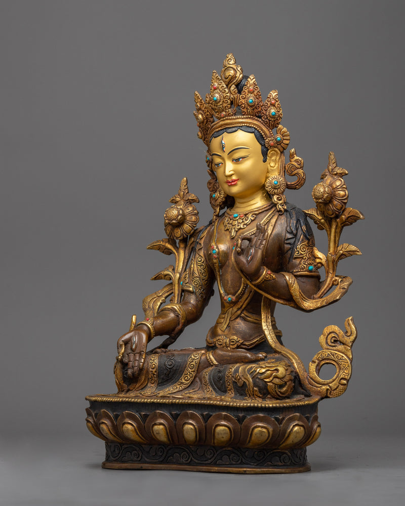 beautiful-sculpture of white-tara