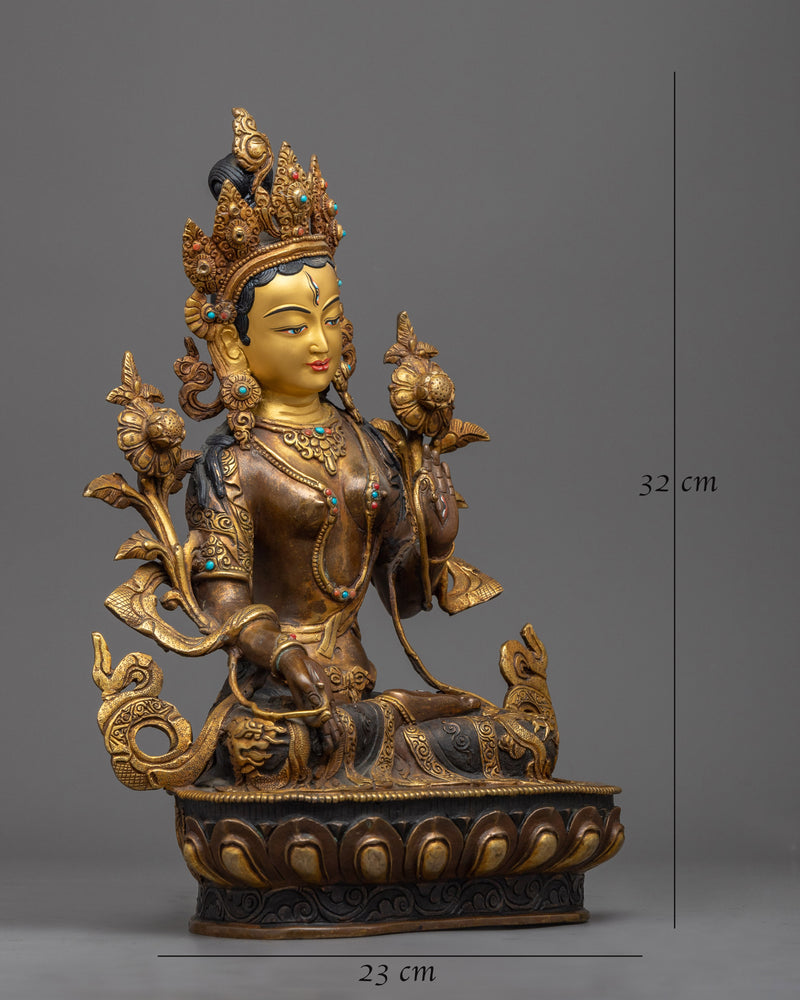 beautiful-sculpture of white-tara