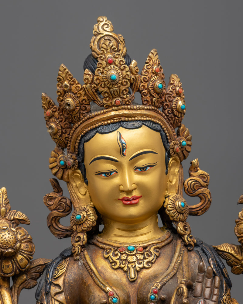 beautiful-sculpture of white-tara