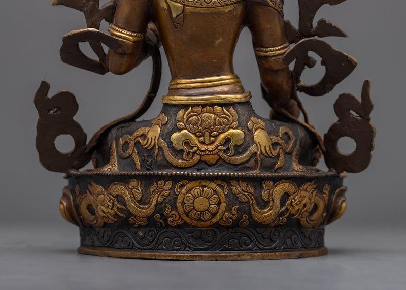 Beautiful Sculpture of White Tara | Himalayan Hand-crafted Statue