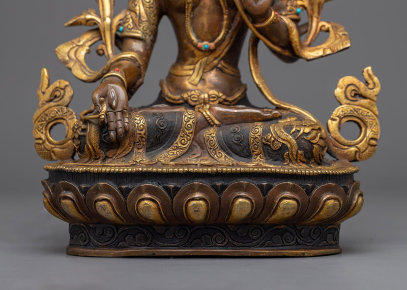 Beautiful Sculpture of White Tara | Himalayan Hand-crafted Statue