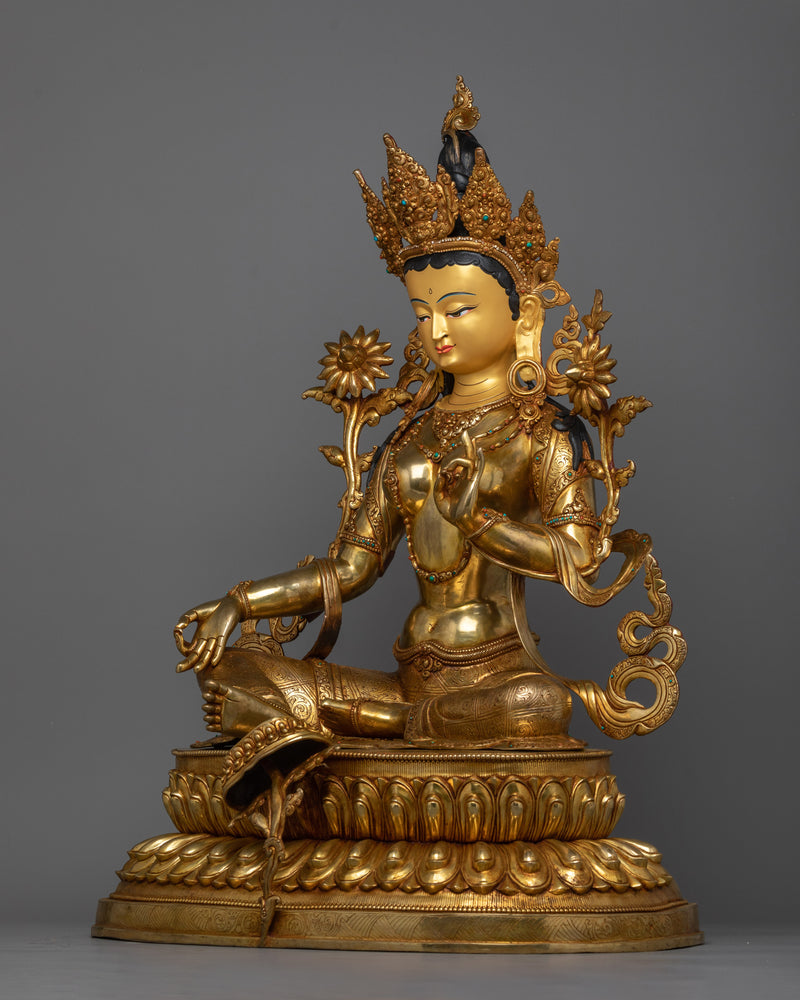 serene green-tara-sculpture