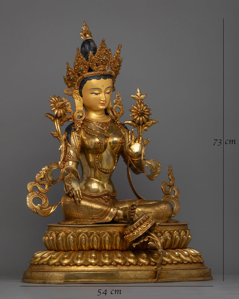 serene green-tara-sculpture