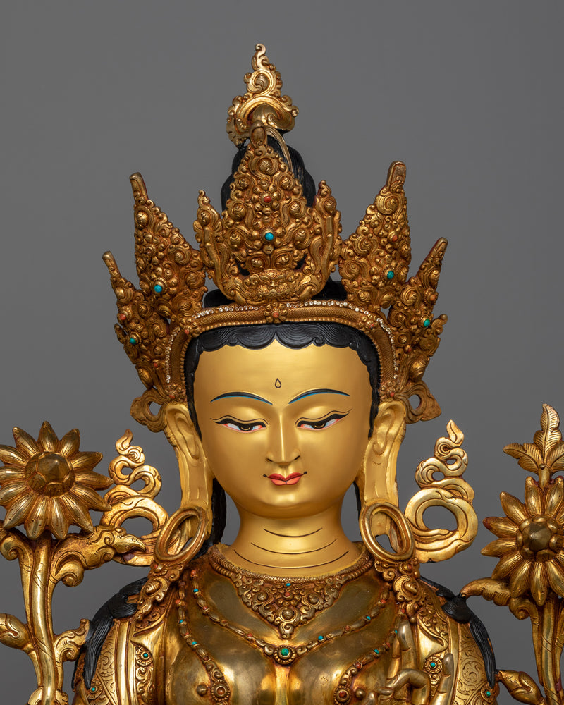 serene green-tara-sculpture