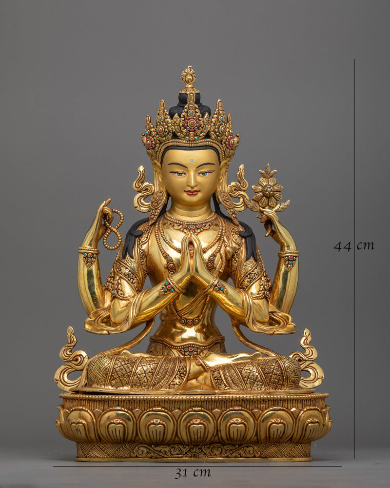 Six Bodhisattva Set in 24K Gold | Sanctuary of Enlightenment