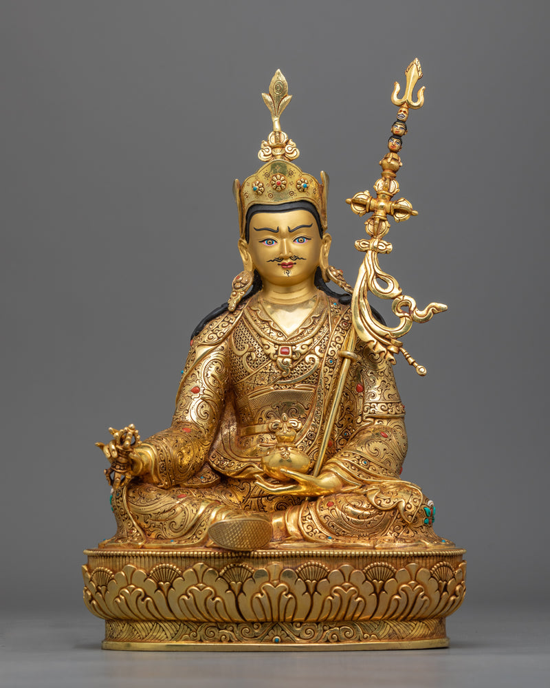 Guru Rinpoche with Trisong Detsen & Santaraksita Sculpture Set | Foundations of Tibetan Buddhism