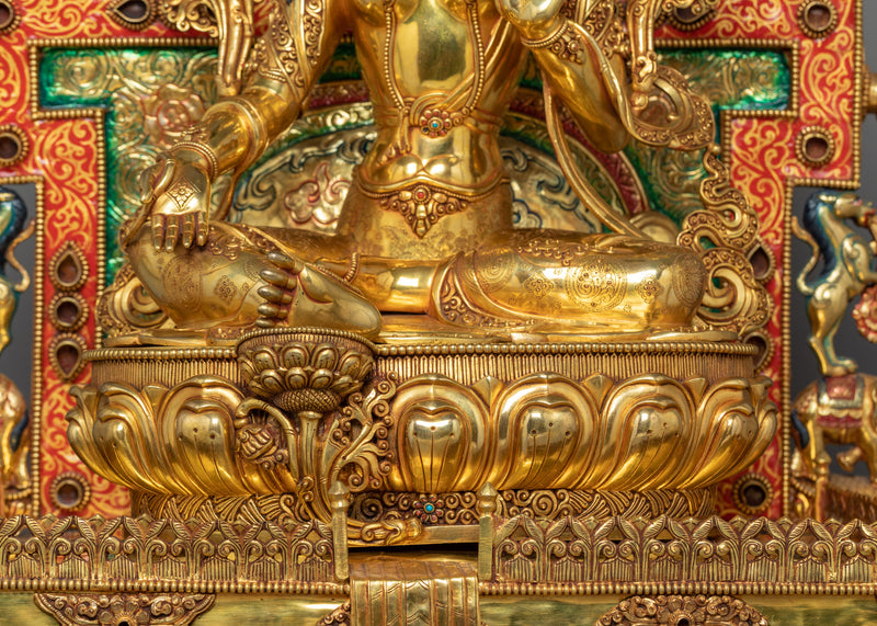 Green Tara on Regal Throne | Emanation of Active Compassion