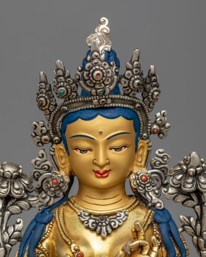 beautiful statue of green-tara