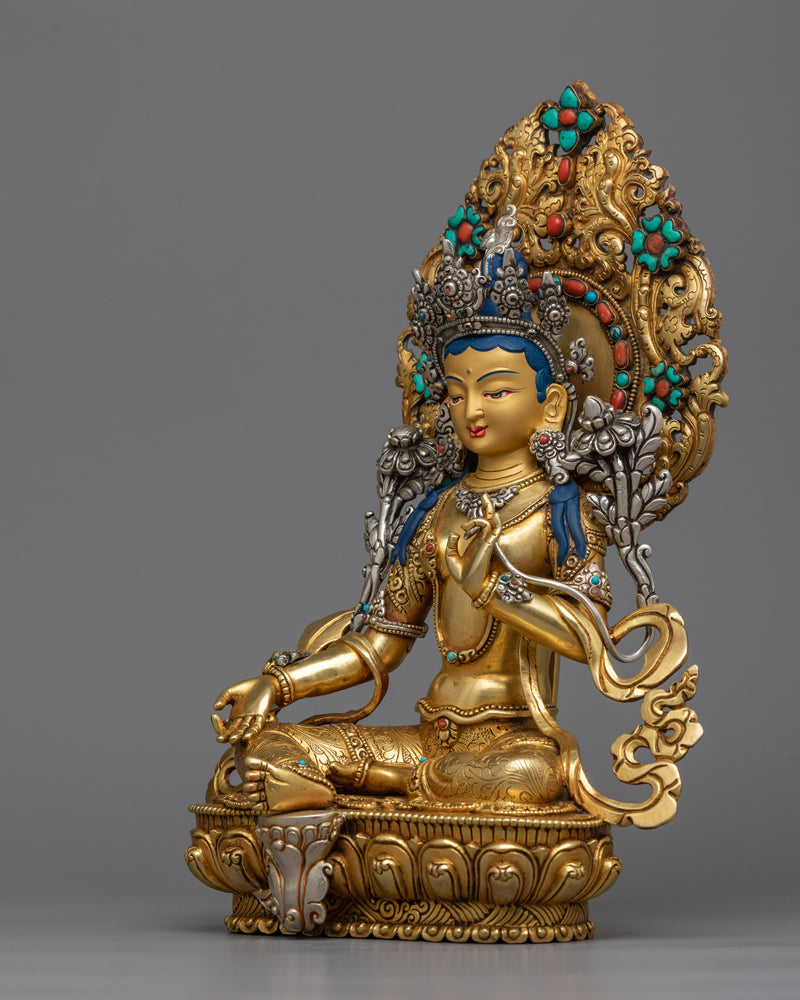 beautiful statue of green-tara