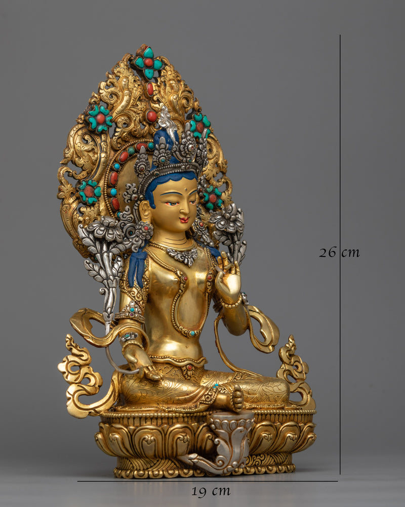 beautiful statue of green-tara