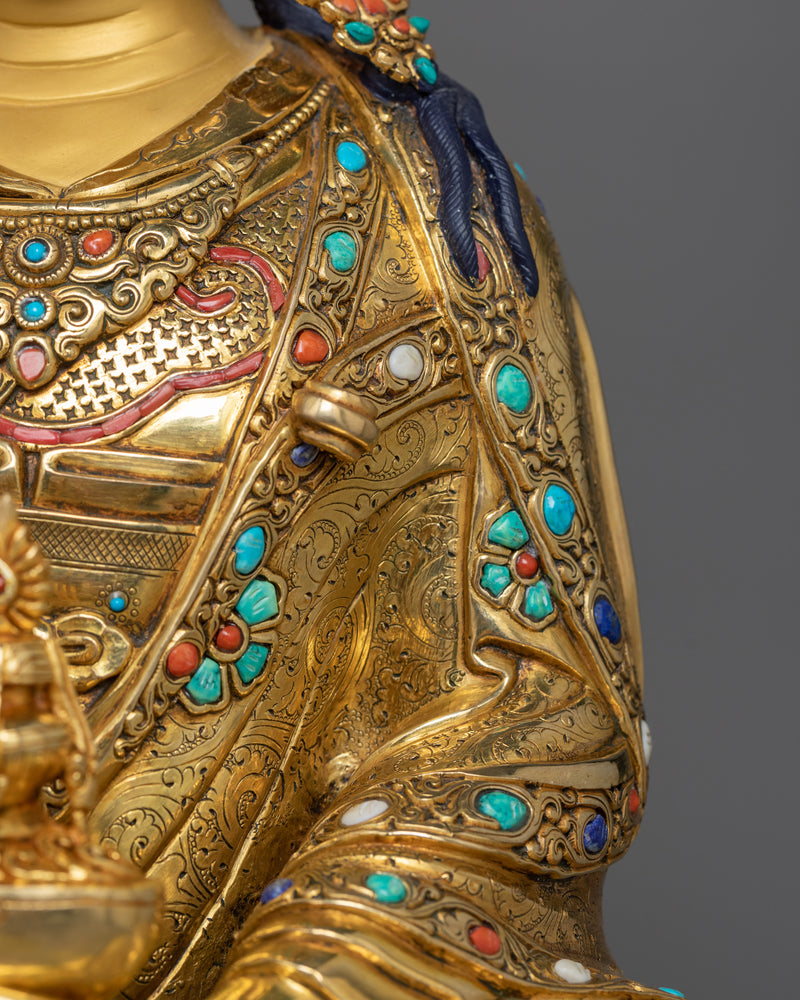 Majestic 56cm Guru Rinpoche Statue | Master of Tantric Buddhism in Splendid Detail