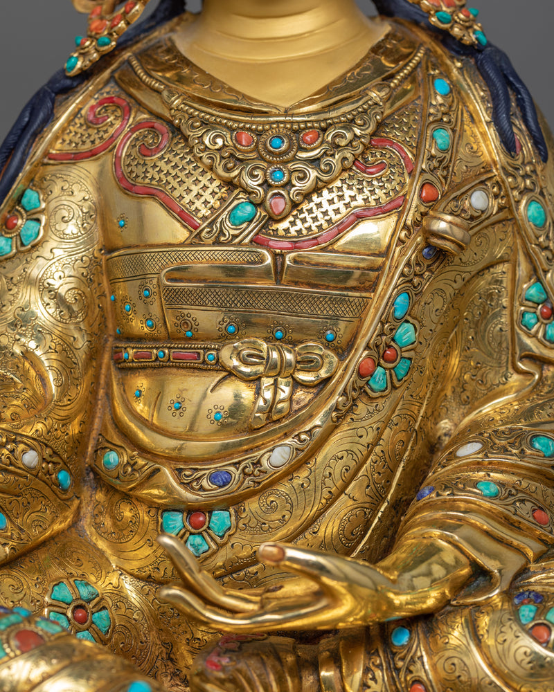 Majestic 56cm Guru Rinpoche Statue | Master of Tantric Buddhism in Splendid Detail