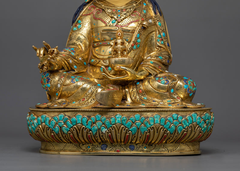 Majestic 56cm Guru Rinpoche Statue | Master of Tantric Buddhism in Splendid Detail