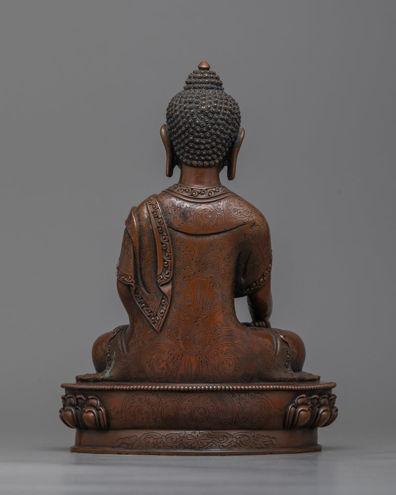 Timeless Shakyamuni Buddha Brown Statue | Essence of Enlightenment