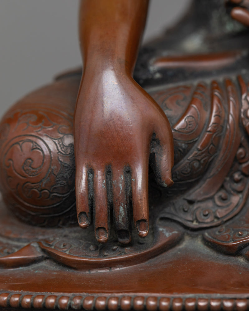 Timeless Shakyamuni Buddha Brown Statue | Essence of Enlightenment