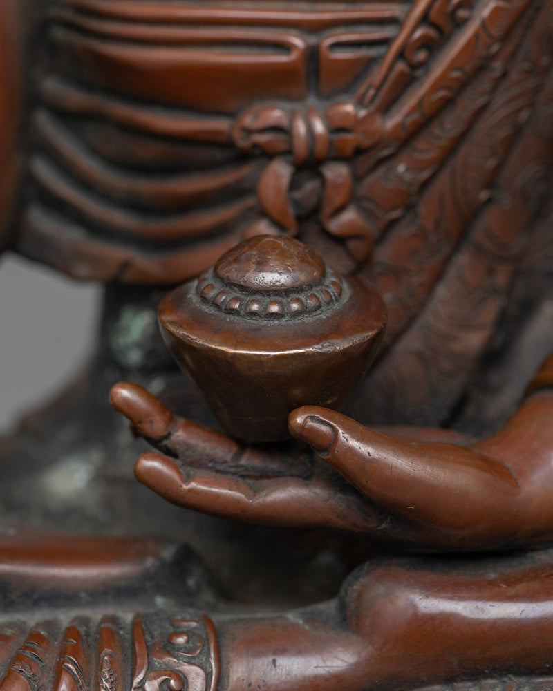 Timeless Shakyamuni Buddha Brown Statue | Essence of Enlightenment