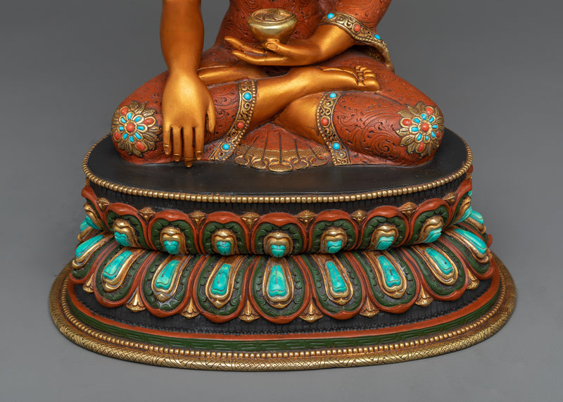 Crown Buddha Shakyamuni Seated in Meditation Statue | Embrace Tranquility and Enlightenment