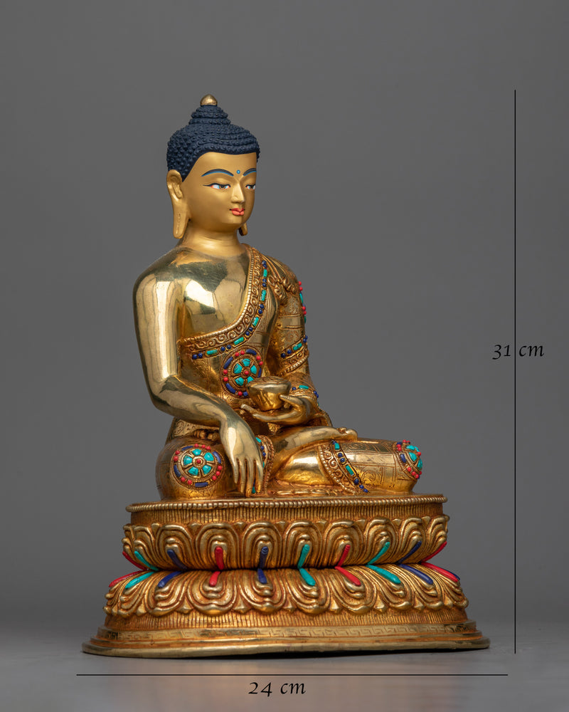 shakyamuni-buddha-gilt sculpture