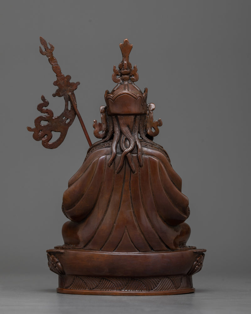 Timeless Guru Rinpoche Handcrafted Sculpture | Embodiment of Tantric Wisdom