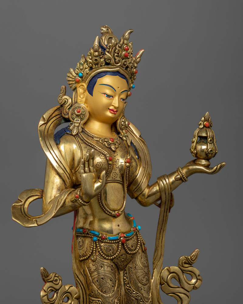 Divine Feminine Sculpture of Khando Yeshe Tsogyal & Mandarva | Guardians of Wisdom