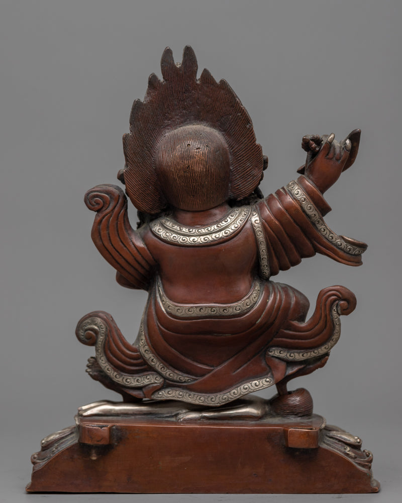 Fierce Mahakala Bernagchen Oxidized Sculpture | Guardian of the Dharma