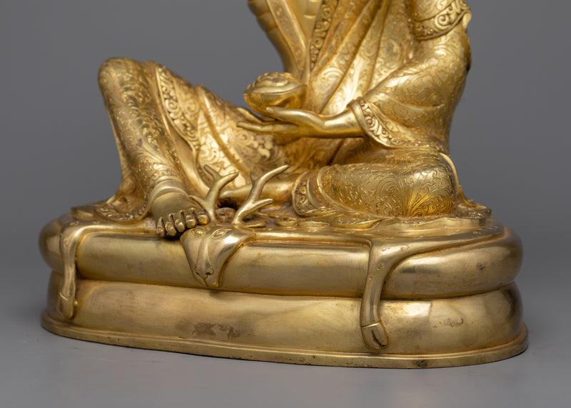 Illuminating Milarepa Golden Statue | Melody of Enlightenment