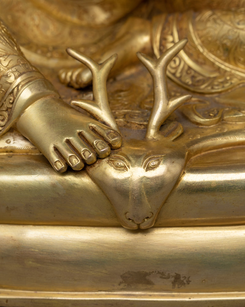 Illuminating Milarepa Golden Statue | Melody of Enlightenment