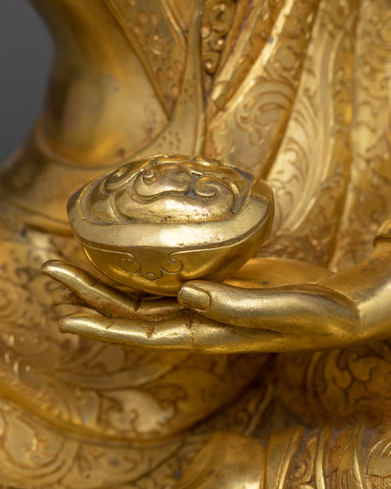 Illuminating Milarepa Golden Statue | Melody of Enlightenment