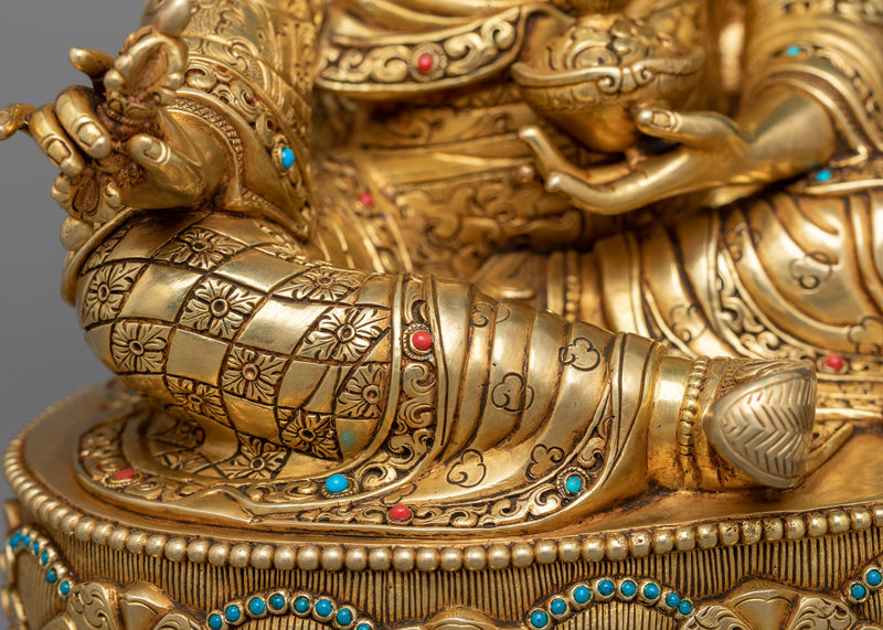 Tibetan Guru Rinpoche Sculpture | Enlightened Presence