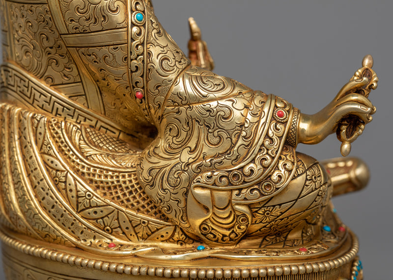 Tibetan Guru Rinpoche Sculpture | Enlightened Presence