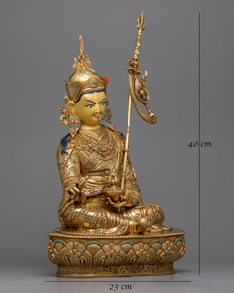 Tibetan Guru Rinpoche Sculpture | Enlightened Presence