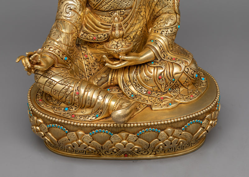 Tibetan Guru Rinpoche Sculpture | Enlightened Presence