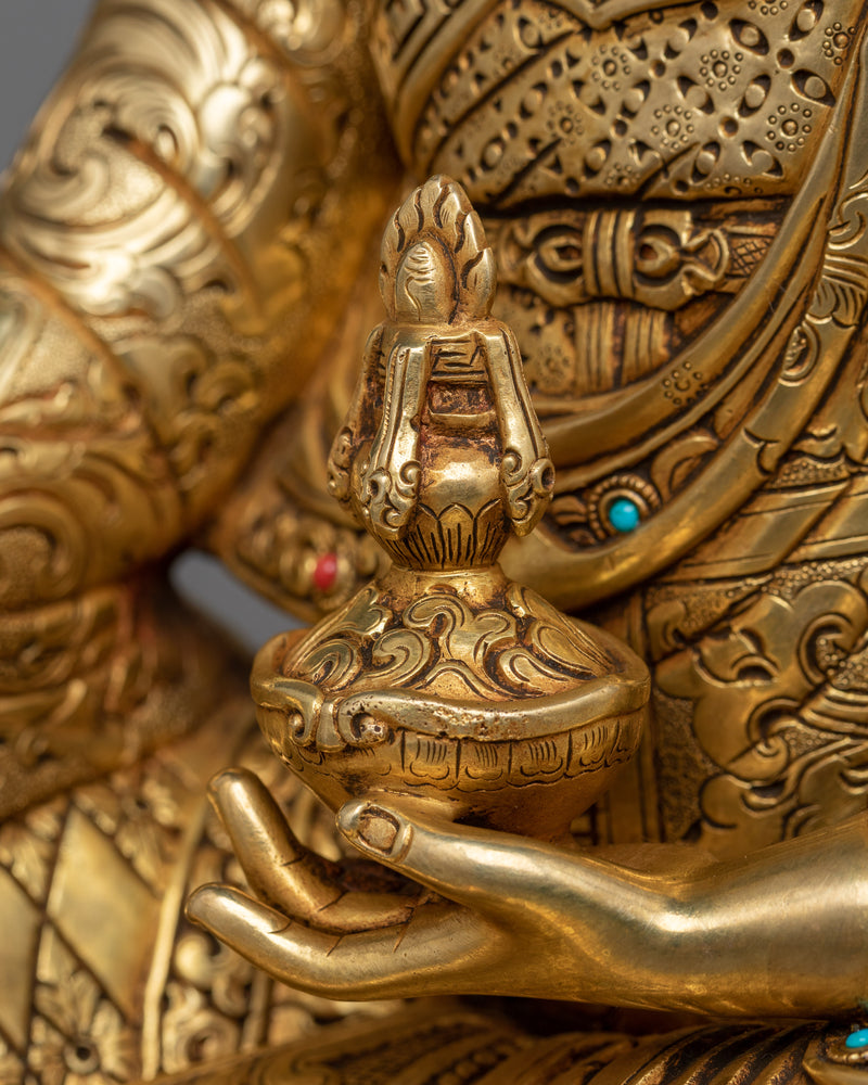 Tibetan Guru Rinpoche Sculpture | Enlightened Presence