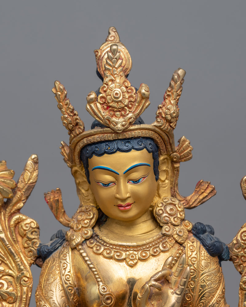 green-tara-sculpture for buddhist altar