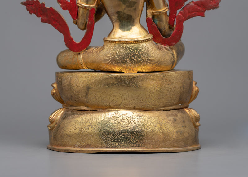 Compassionate Green Tara Sculpture | Protector and Swift Rescuer