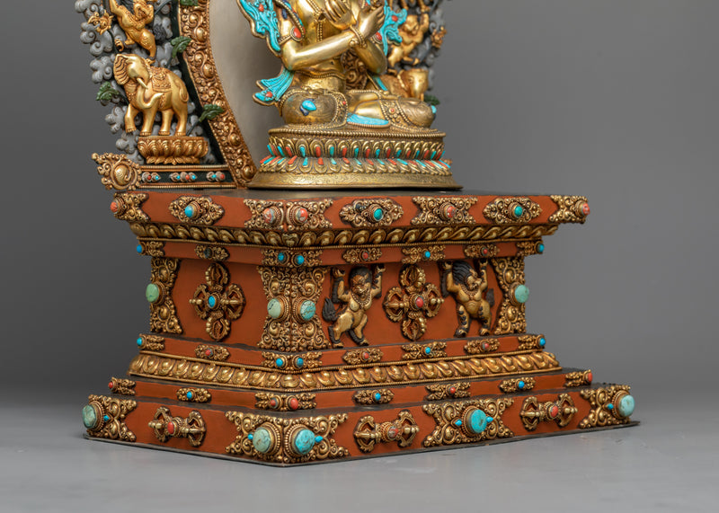 Vajradhara on Grand Throne Statue | Source of Tantric Wisdom