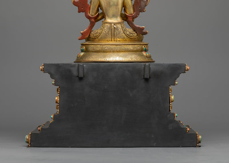 Vajradhara on Grand Throne Statue | Source of Tantric Wisdom