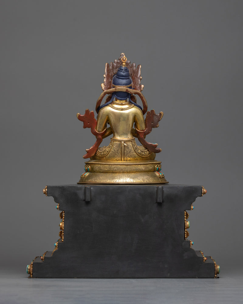 Vajradhara on Grand Throne Statue | Source of Tantric Wisdom