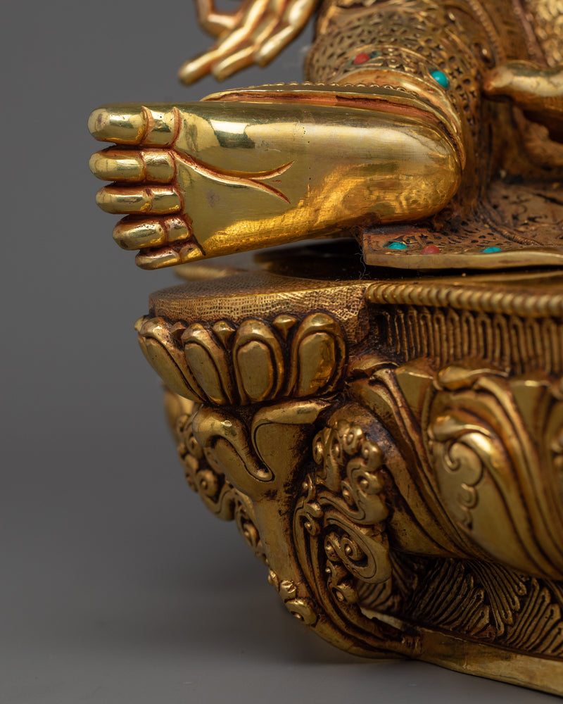 Majestic Green Tara Sculpture for Buddhist Altar | Compassion in Action