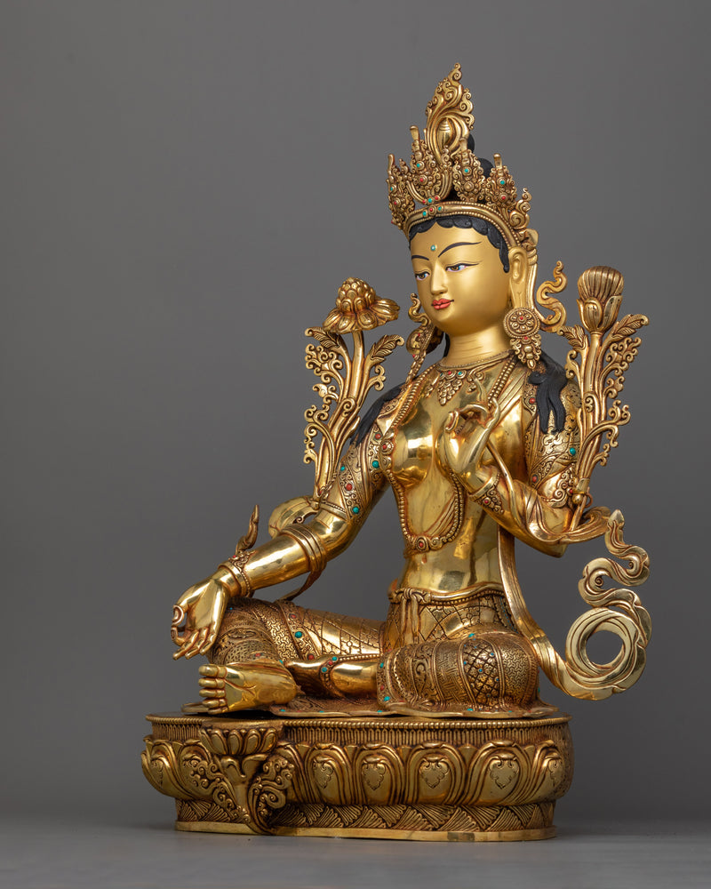 green-tara-sculpture-for-buddhist-altar