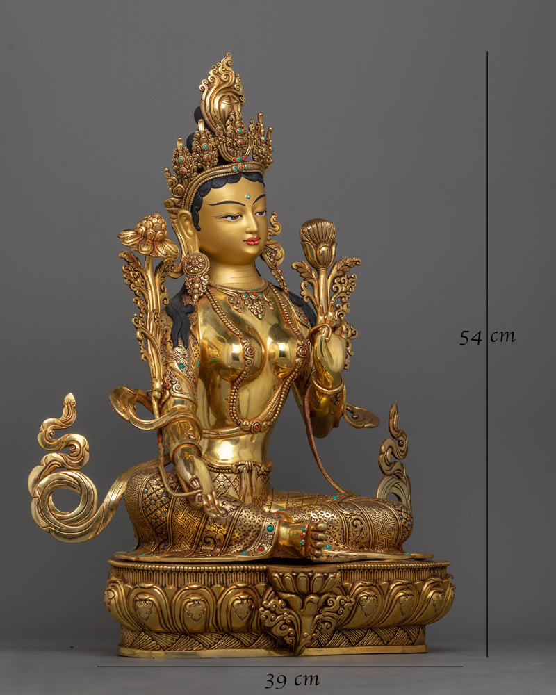 green-tara-sculpture-for-buddhist-altar