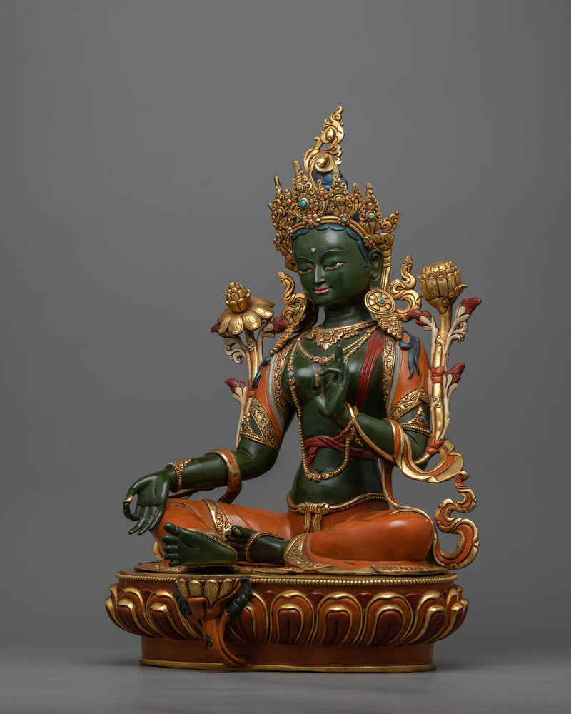 radiant-green-tara-statue