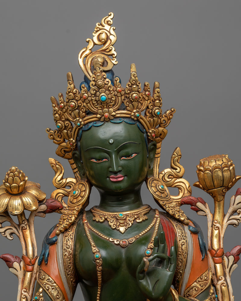 radiant-green-tara-statue